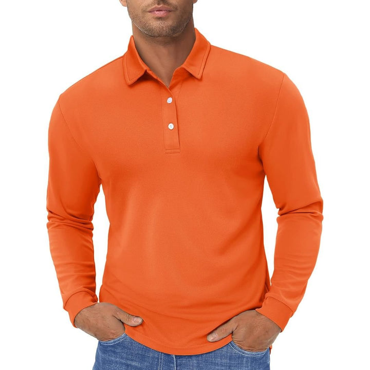 Men's Quick Dry Golf Polo Long Sleeve Shirt - Men's Polo Shirts