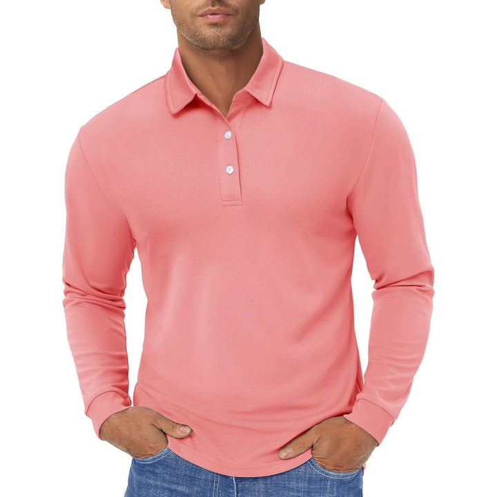 Men's Quick Dry Golf Polo Long Sleeve Shirt - Men's Polo Shirts