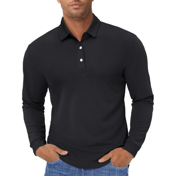 Men's Quick Dry Golf Polo Long Sleeve Shirt - Men's Polo Shirts