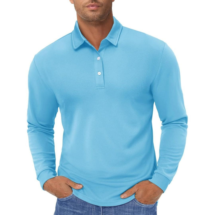 Men's Quick Dry Golf Polo Long Sleeve Shirt - Men's Polo Shirts