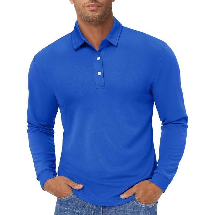 Men's Quick Dry Golf Polo Long Sleeve Shirt - Men's Polo Shirts