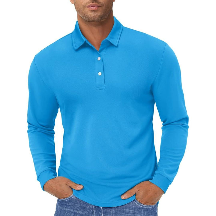 Men's Quick Dry Golf Polo Long Sleeve Shirt - Men's Polo Shirts