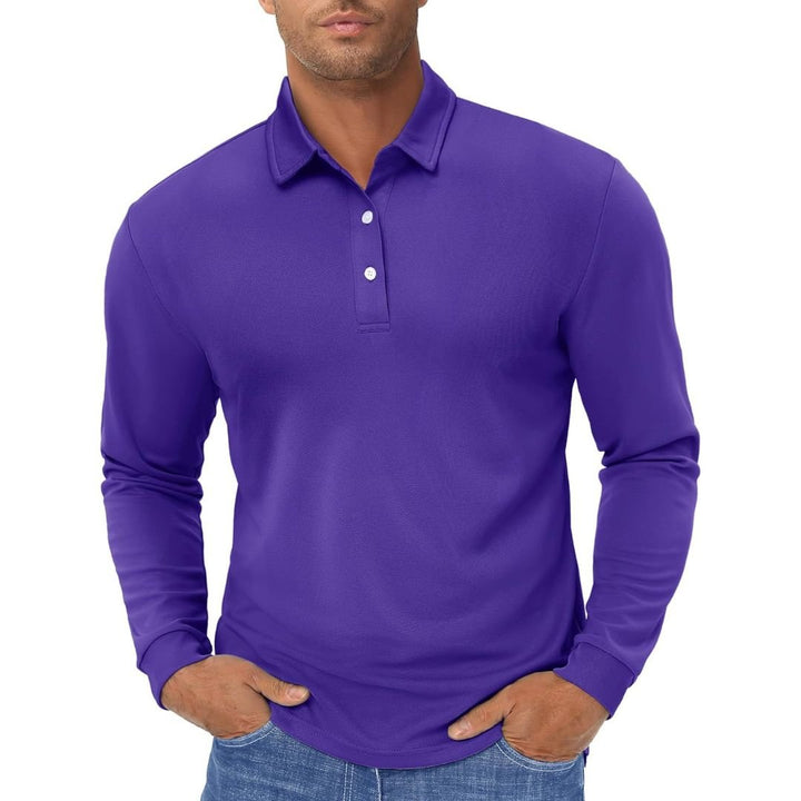 Men's Quick Dry Golf Polo Long Sleeve Shirt - Men's Polo Shirts