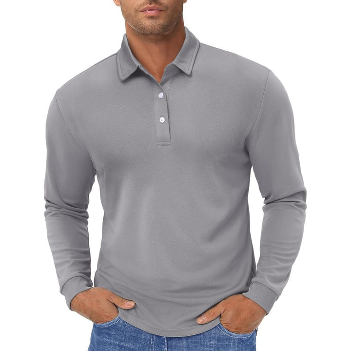 Men's Quick Dry Golf Polo Long Sleeve Shirt - Men's Polo Shirts