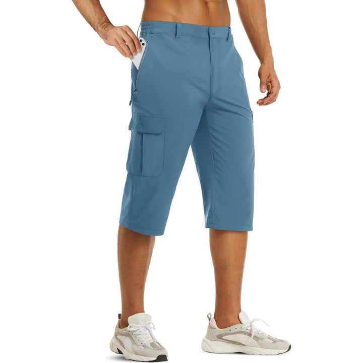 Men's Quick Dry Lightweight Cargo Capri Hiking Long Shorts - Men's Cargo Shorts