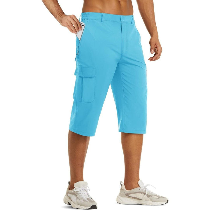 Men's Quick Dry Lightweight Cargo Capri Hiking Long Shorts - Men's Cargo Shorts