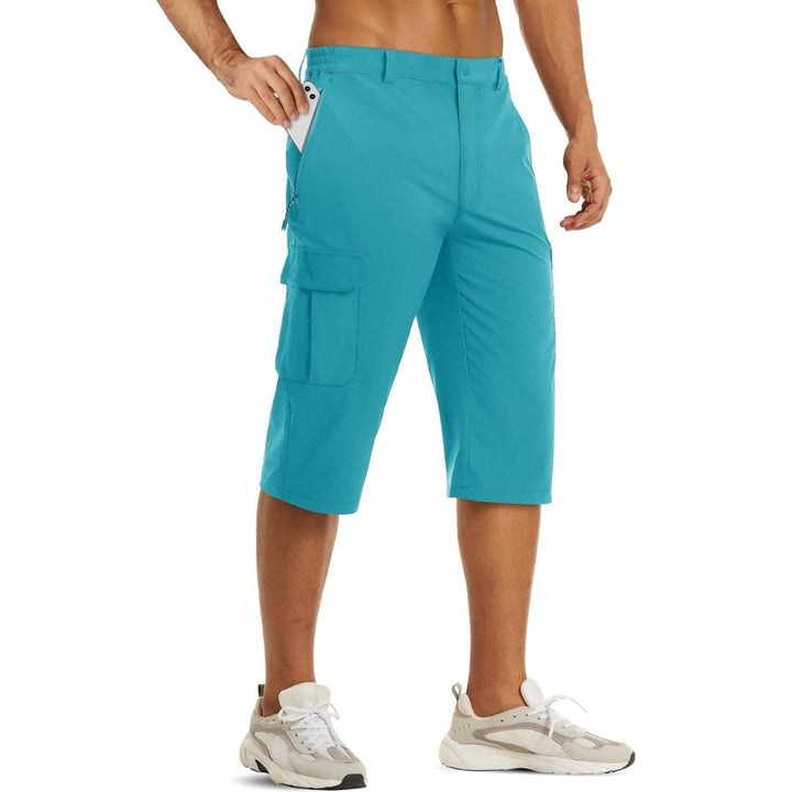 Men's Quick Dry Lightweight Cargo Capri Hiking Long Shorts - Men's Cargo Shorts