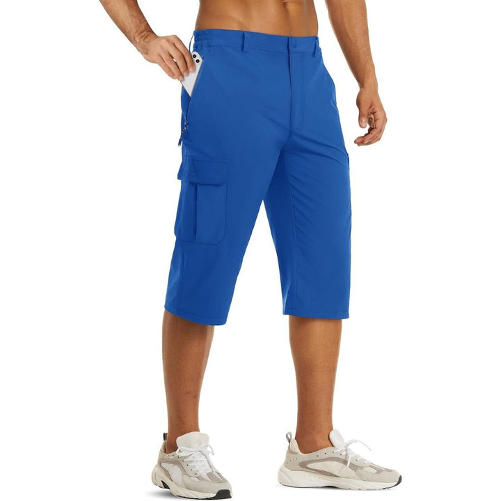 Men's Quick Dry Lightweight Cargo Capri Hiking Long Shorts - Men's Cargo Shorts