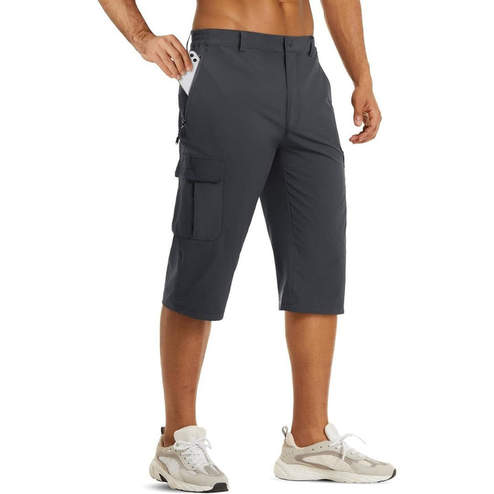Men's Quick Dry Lightweight Cargo Capri Hiking Long Shorts - Men's Cargo Shorts
