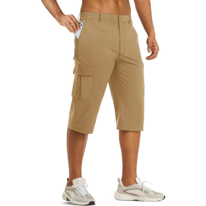 Men's Quick Dry Lightweight Cargo Capri Hiking Long Shorts - Men's Cargo Shorts