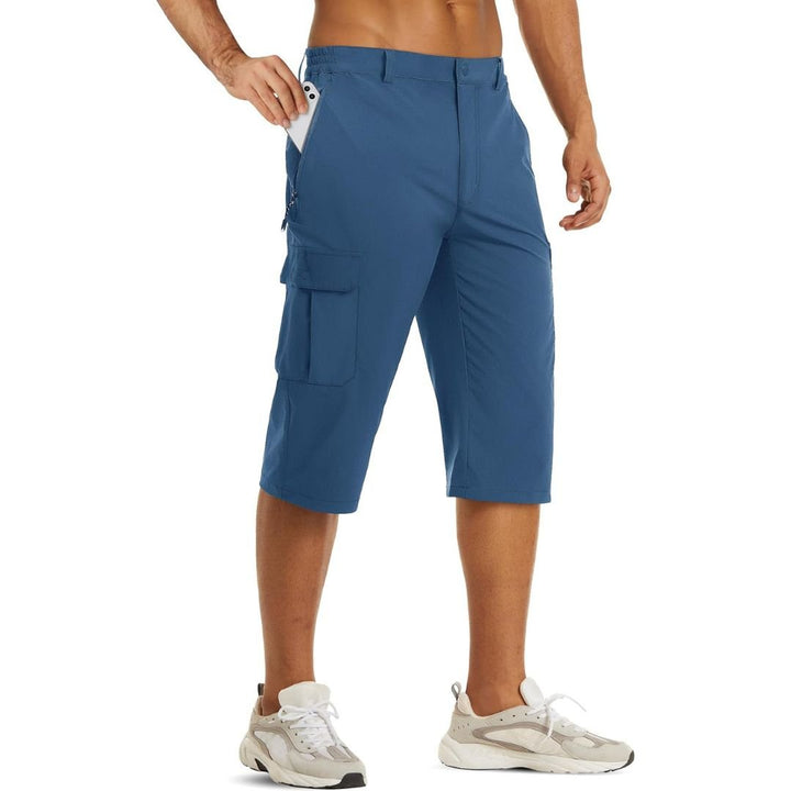 Men's Quick Dry Lightweight Cargo Capri Hiking Long Shorts - Men's Cargo Shorts