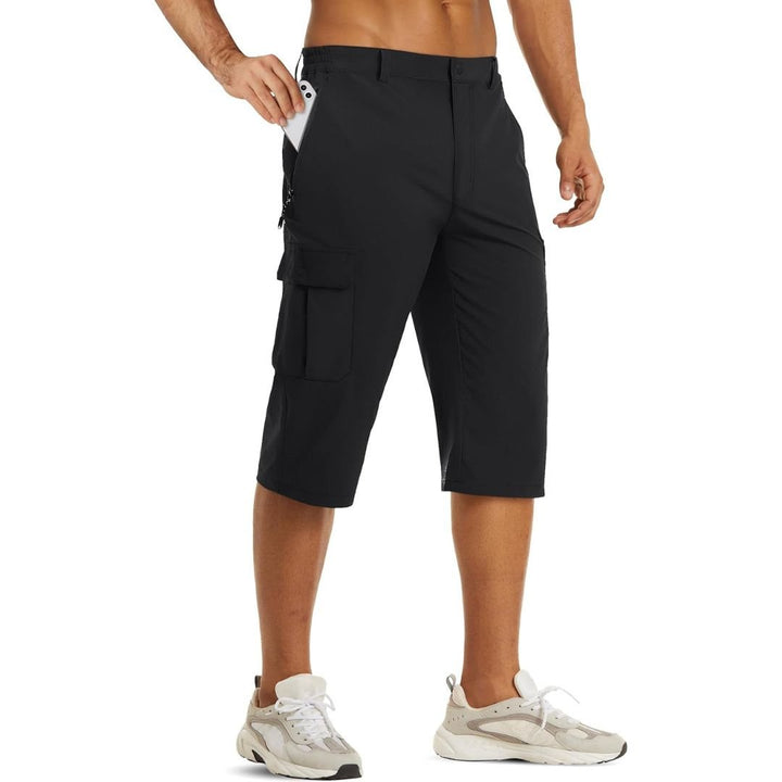 Men's Quick Dry Lightweight Cargo Capri Hiking Long Shorts - Men's Cargo Shorts