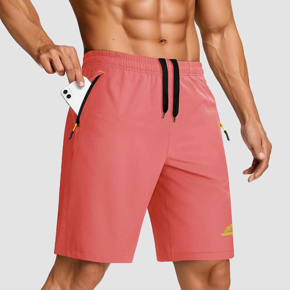 TACVASEN Watermelon Red Men's Quick Dry Lightweight Water Resistant Running Shorts