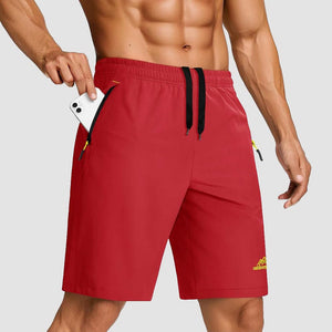 TACVASEN Tomato Red Men's Quick Dry Lightweight Water Resistant Running Shorts