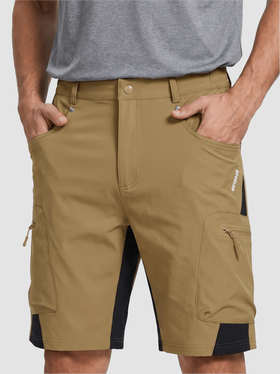 TACVASEN Khaki Mens Quick-dry Outdoor Cargo Shorts