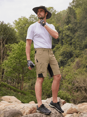 TACVASEN Khaki Mens Quick-dry Outdoor Cargo Shorts