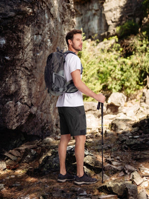 TACVASEN Dark Grey Mens Quick-dry Outdoor Cargo Shorts