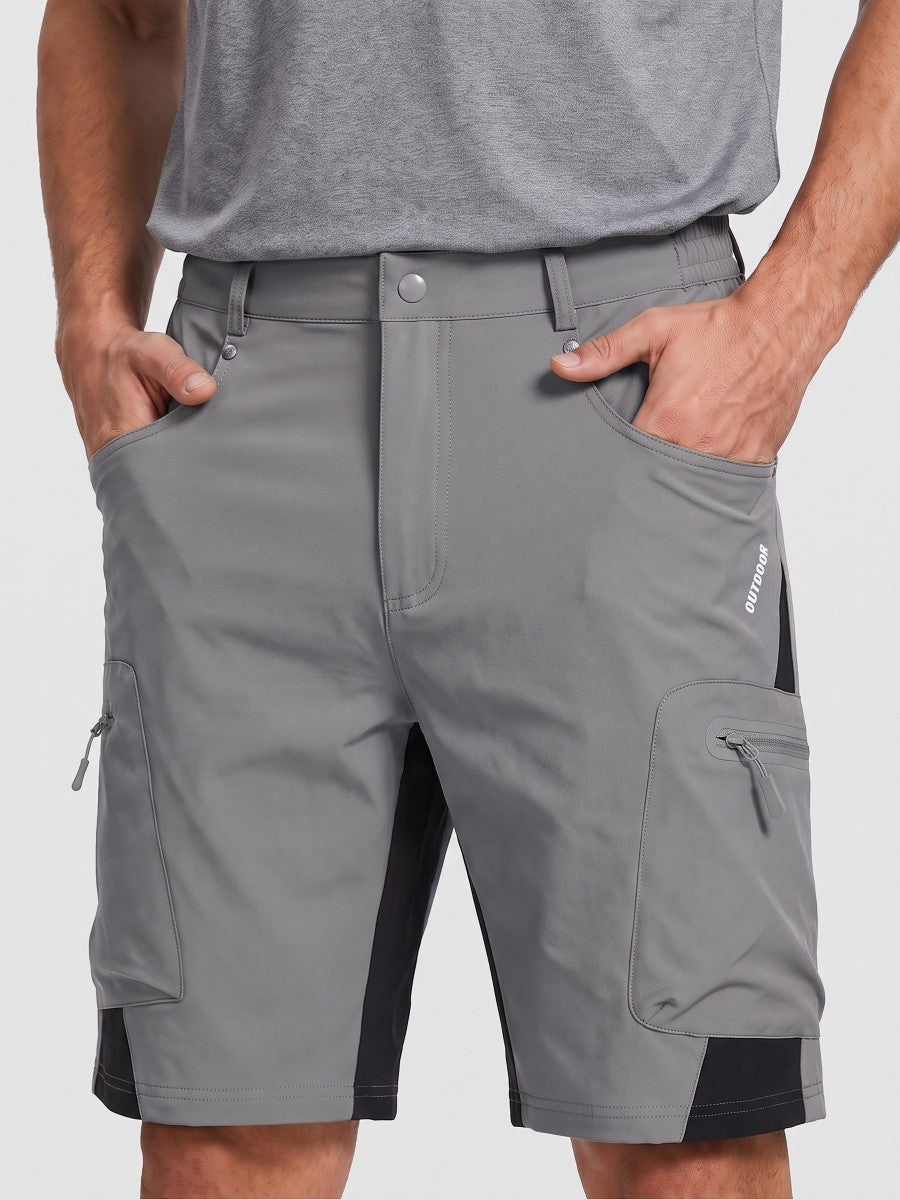TACVASEN Light Grey Mens Quick-dry Outdoor Cargo Shorts