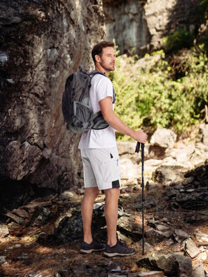TACVASEN White Mens Quick-dry Outdoor Cargo Shorts