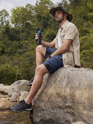 TACVASEN Navy Mens Quick-dry Outdoor Cargo Shorts