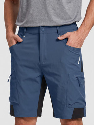 TACVASEN Blue Grey Mens Quick-dry Outdoor Cargo Shorts
