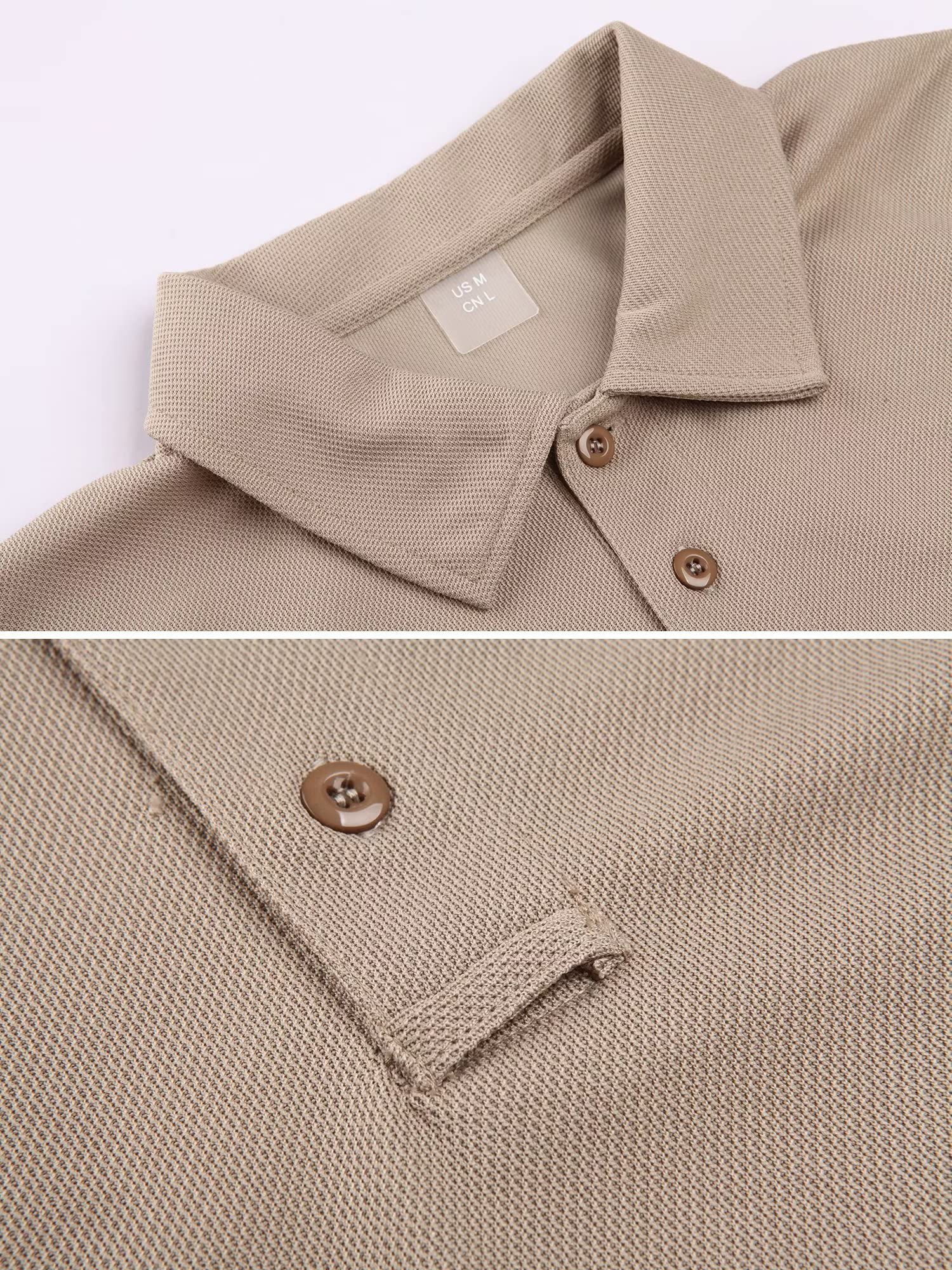 TACVASEN Black Quick Dry Tactical Polo Top Short Sleeve Shirt