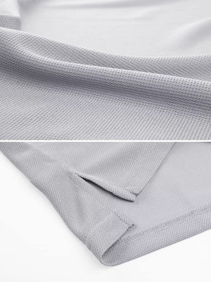 TACVASEN Black Quick Dry Tactical Polo Top Short Sleeve Shirt