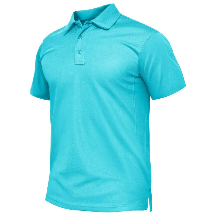 Men's Quick Dry Performance Golf Top Short Sleeve Polo Shirt - 33款D