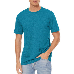 TACVASEN Black Men's Quick - Dry Solid Round Neck T-shirt