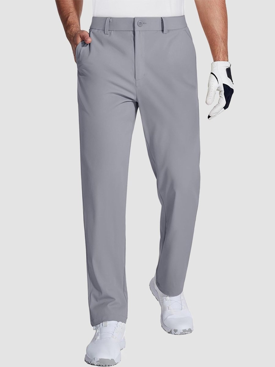TACVASEN Light Grey Men's Quick Dry Straight Fit Golf Casual Pants
