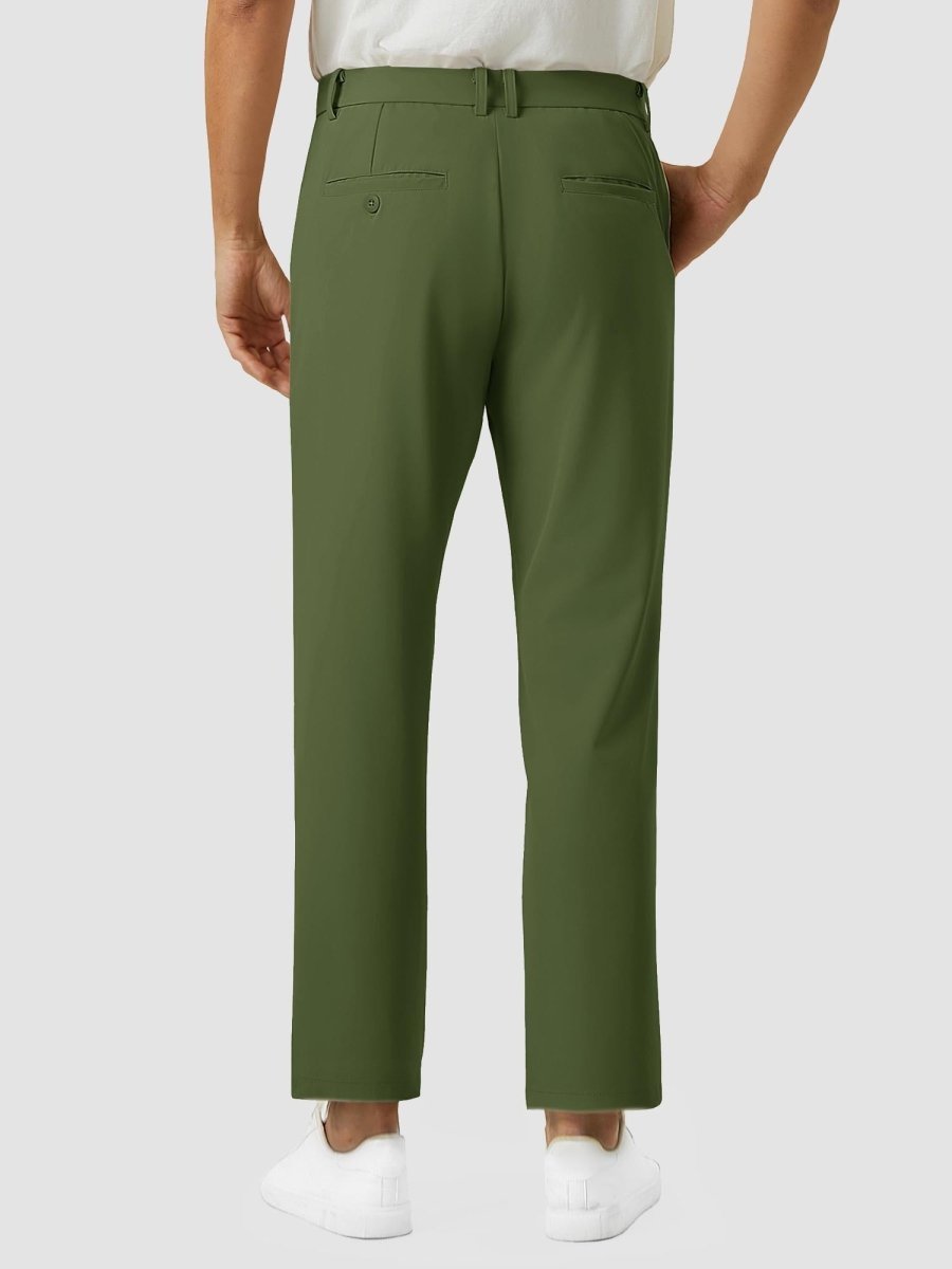 TACVASEN Army Green Men's Quick Dry Straight Fit Golf Casual Pants
