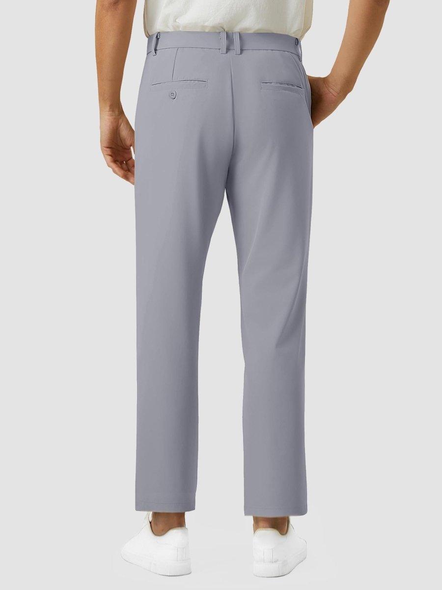 TACVASEN Light Grey Men's Quick Dry Straight Fit Golf Casual Pants