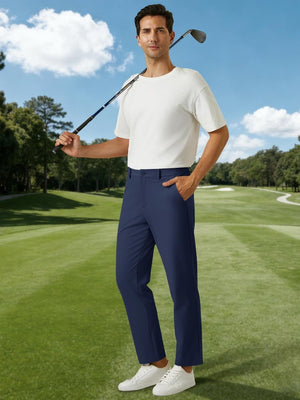 TACVASEN Navy Men's Quick Dry Straight Fit Golf Casual Pants