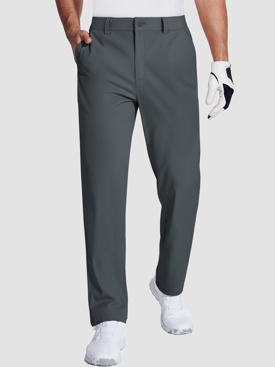 TACVASEN Dark Grey Men's Quick Dry Straight Fit Golf Casual Pants