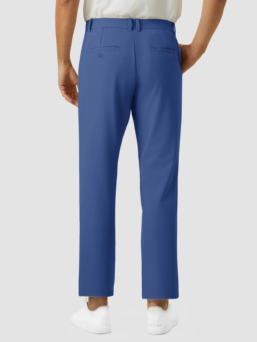 TACVASEN Blue Grey Men's Quick Dry Straight Fit Golf Casual Pants
