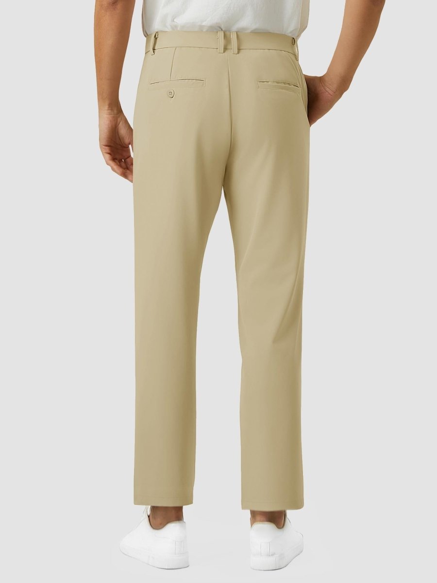 TACVASEN Khaki Men's Quick Dry Straight Fit Golf Casual Pants