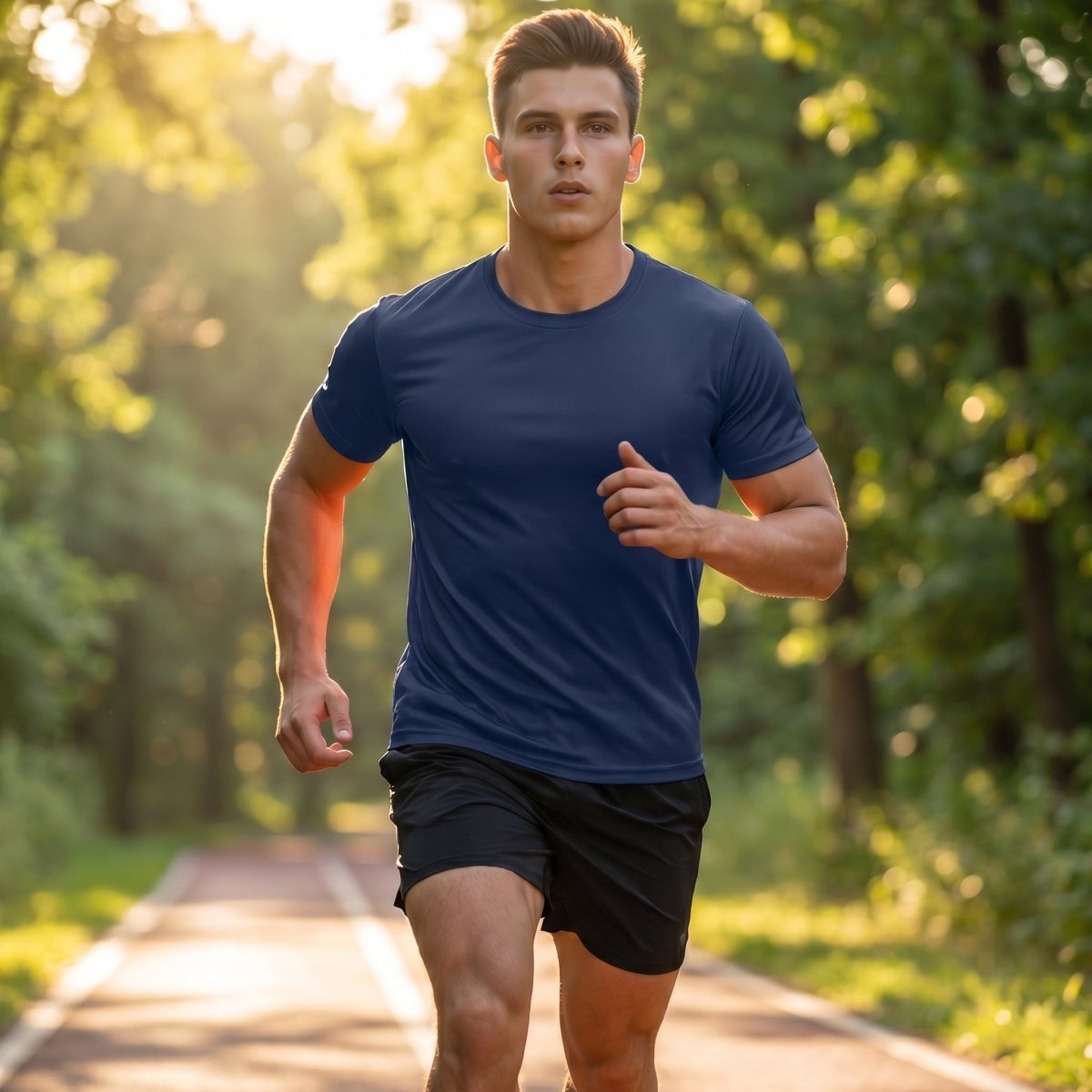 TACVASEN Navy Men's Quick - Dry Sun Protection Rash Guard T-Shirts
