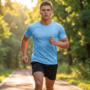 TACVASEN Waterfall Blue Men's Quick - Dry Sun Protection Rash Guard T-Shirts
