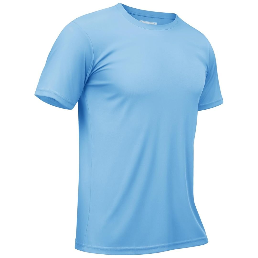 TACVASEN Waterfall Blue Men's Quick - Dry Sun Protection Rash Guard T-Shirts