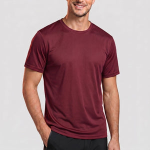 TACVASEN Wine Red Men's Quick - Dry Sun Protection Rash Guard T-Shirts