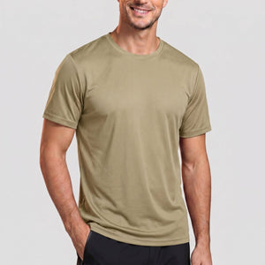 TACVASEN Flax Green Men's Quick - Dry Sun Protection Rash Guard T-Shirts