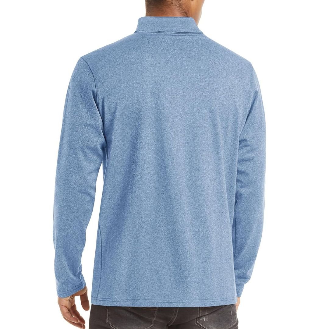 TACVASEN Navy Men's Quarter Zip Thermal Fleece Lined Pullover Sweatshirt