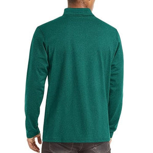 TACVASEN Dark Green Men's Quarter Zip Thermal Fleece Lined Pullover Sweatshirt