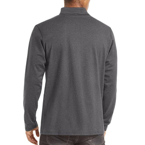 TACVASEN Dark Grey Men's Quarter Zip Thermal Fleece Lined Pullover Sweatshirt