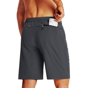 TACVASEN Black Men's Quick Dry Lightweight Water Resistant Running Shorts