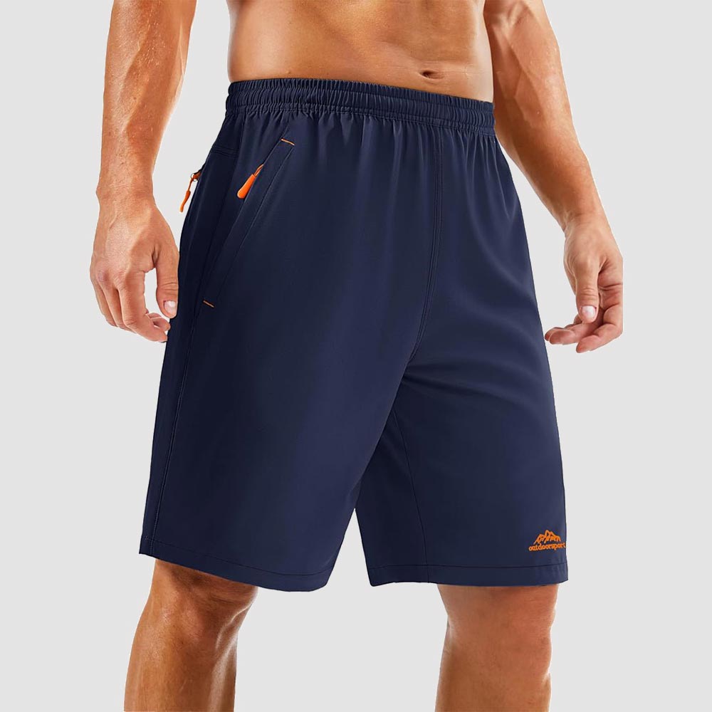 TACVASEN Navy Men's Running Workout Shorts Quick Dry with Pockets