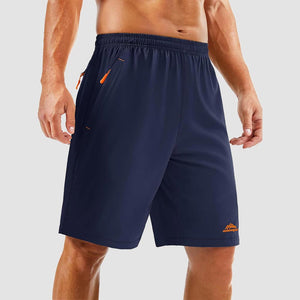 TACVASEN Navy Men's Running Workout Shorts Quick Dry with Pockets