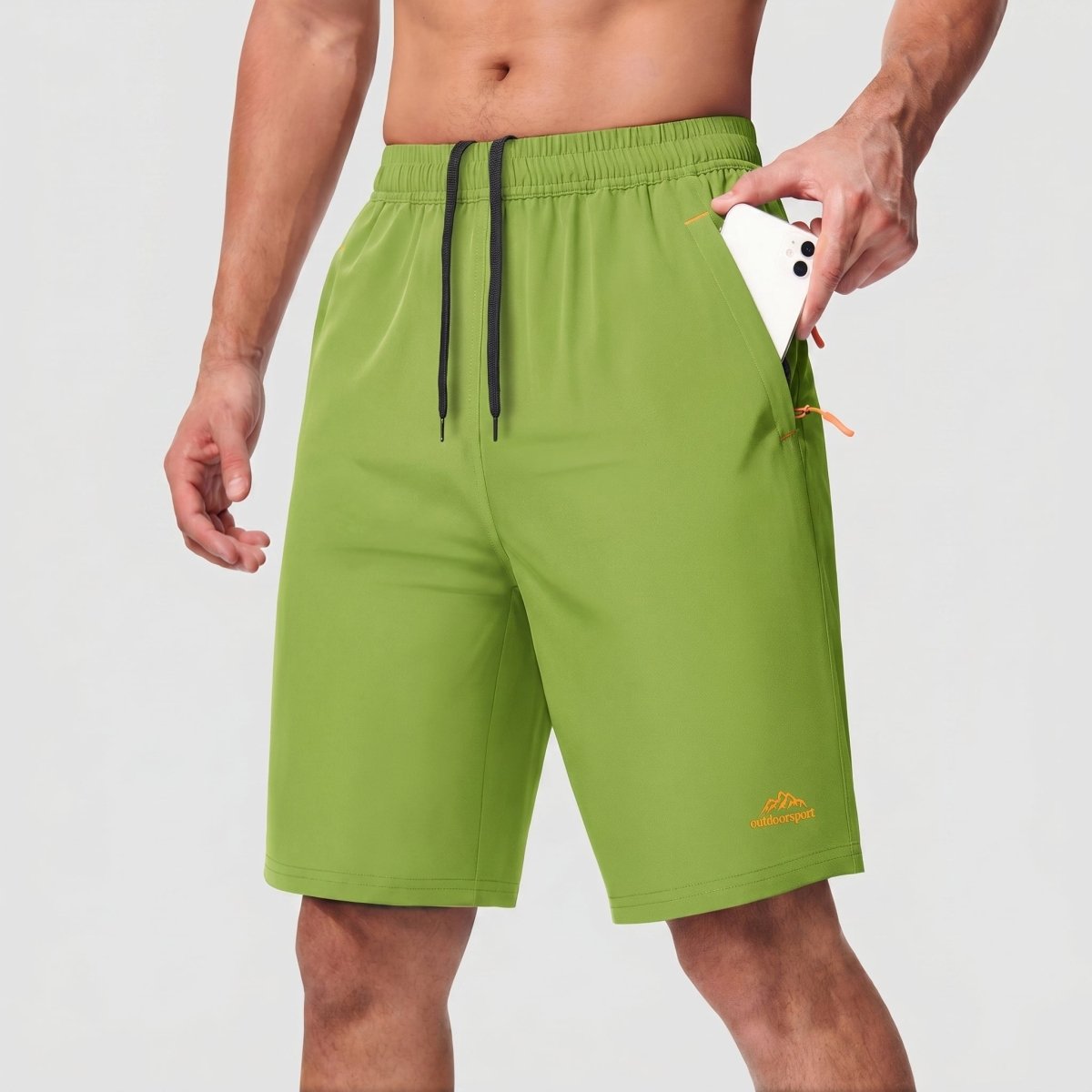TACVASEN Fruit Green Men's Running Workout Shorts Quick Dry with Pockets