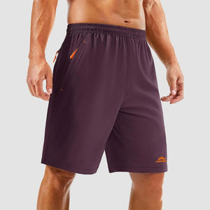 TACVASEN Purple Red Men's Running Workout Shorts Quick Dry with Pockets