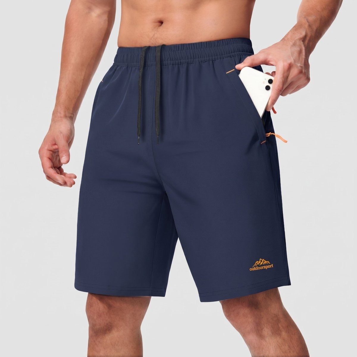 TACVASEN Navy Men's Running Workout Shorts Quick Dry with Pockets